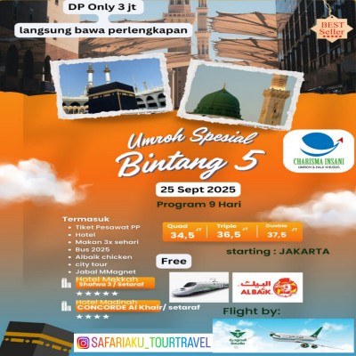 UMROH SPESIAL 9 HARI BY SAUDIA AIRLINES DIRECT JEDDAH